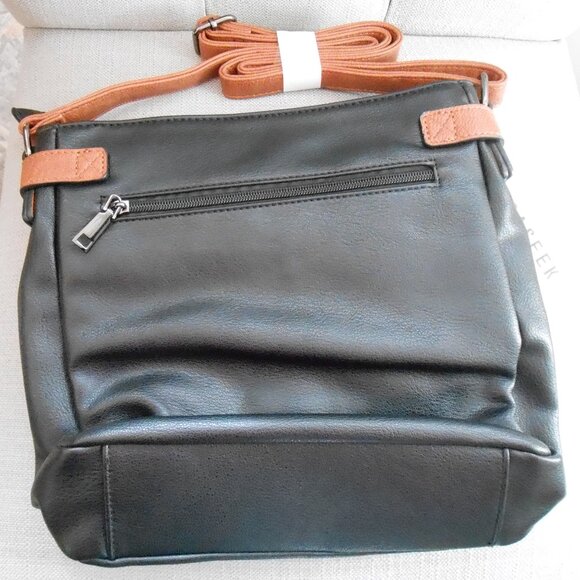 Caseek Black Brown Ivory Crossbody Zip Close Purse-NEW Lots Of Storage! - Picture 4 of 8